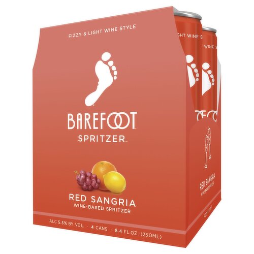 Barefoot Spritzer Sangria Red Wine 4 Single Serve