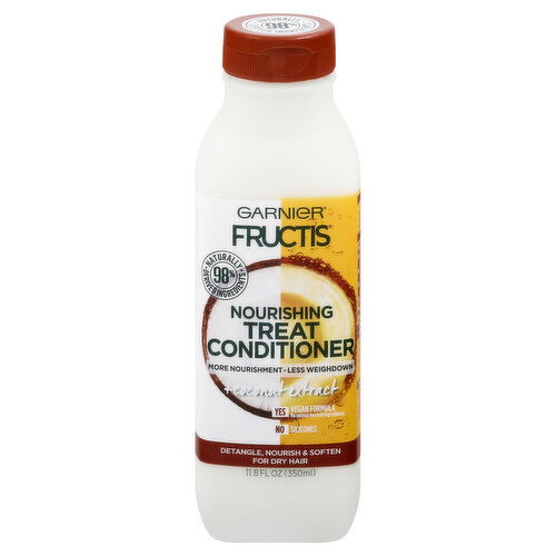 Garnier Fructis Fructis Treat Conditioner, Nourishing, +Coconut Extract