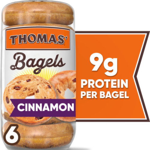 Thomas' Cinnamon Raisin Bagels, 6 count, 20 oz