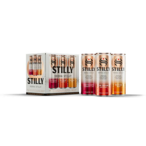 Stilly Vodka Ready to Drink Cocktails, Variety Pack, 6 Cans