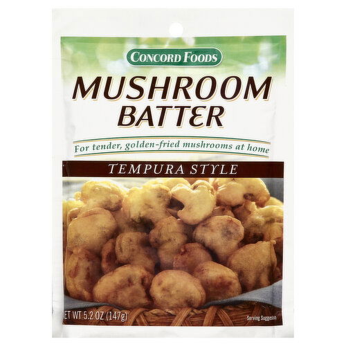 Concord Foods Batter Mix, Mushroom, Tempura Style