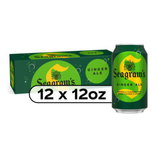 Seagrams Seagrams Ginger Ale Ginger Ale Soda Soft Drinks Fridge Pack Cans