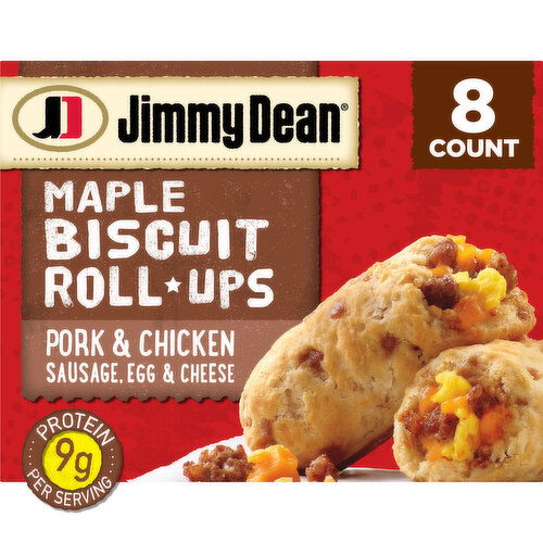 Jimmy Dean Maple Biscuit Roll-Ups, Sausage, Frozen Breakfast