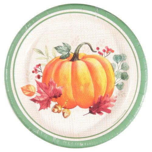 Party Creations Plates, Harvest Wishes