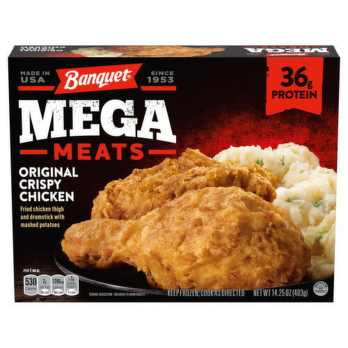 Banquet Mega Meats Mega Meats Original Crispy Chicken with Homestyle Mashed Potatoes