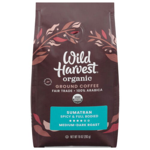 Wild Harvest Coffee, Organic, Ground, Medium-Dark Roast, Sumatran