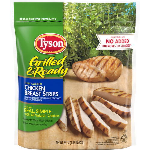 Tyson Tyson Frozen Grilled Chicken Breast Strips, 22 oz bag