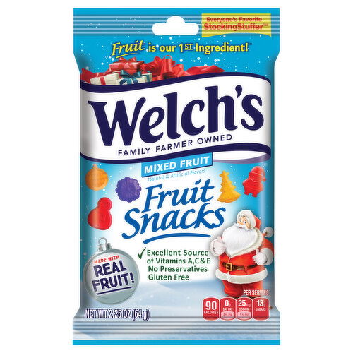 Welch's Fruit Snacks, Mixed Fruit, Christmas