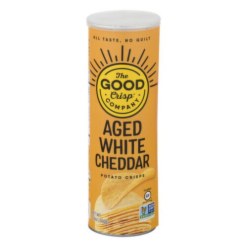 The Good Crisp Company Potato Crisps, Gluten Free, Aged White Cheddar