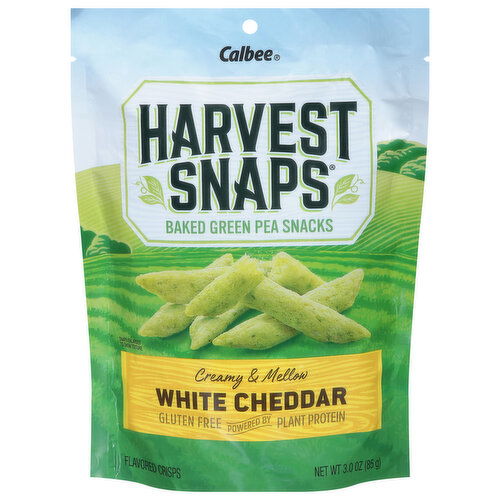 Harvest Snaps Green Pea Snacks, Baked, Creamy & Mellow, White Cheddar