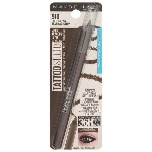 Maybelline Tattoo Studio Liner, Waterproof, Bold Brown 910