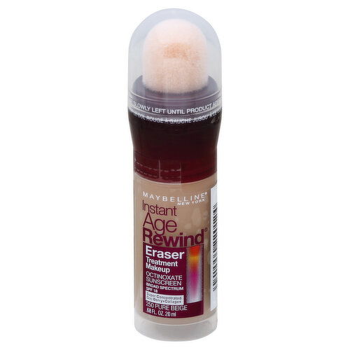 maybelline Instant Age Rewind Eraser Treatment Makeup, Pure Beige 250, Broad Spectrum SPF 18