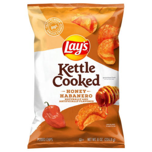 Lay's Potato Chips, Honey Habanero, Kettle Cooked