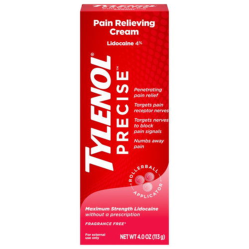 Tylenol Precise Pain Relieving Cream, Maximum Strength