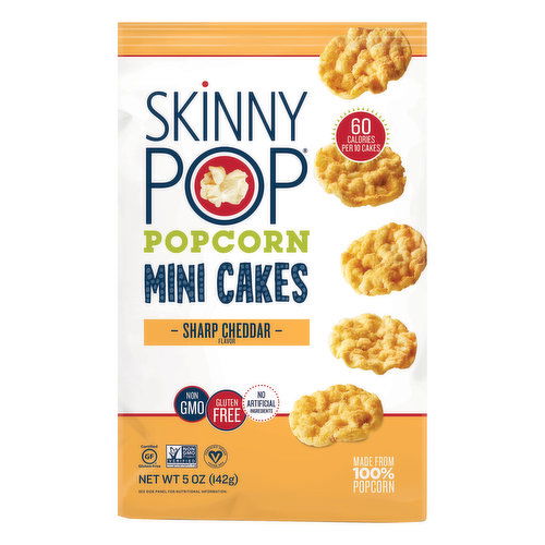 SkinnyPop Popcorn, Mini Cakes, Sharp Cheddar Flavor