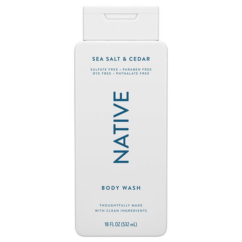 Native Body Wash, Sea Salt & Cedar