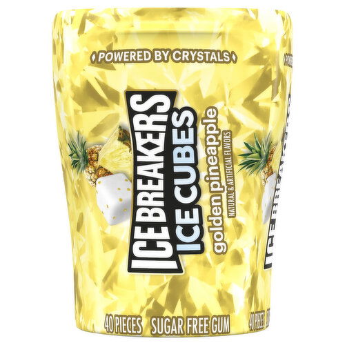 Ice Breakers Gum, Sugar Free, Golden Pineapple, Ice Cubes
