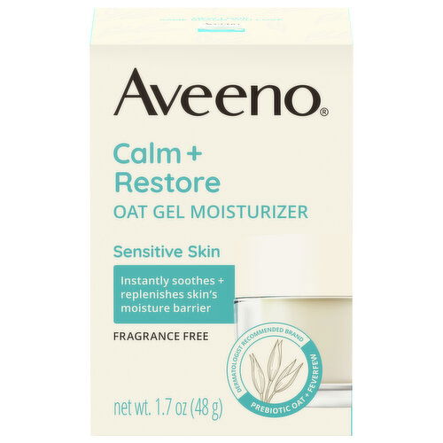 Aveeno Oat Gel Moisturizer, Calm + Restore, For Sensitive Skin
