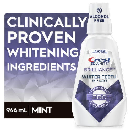 Crest 3D White Crest 3D White Brilliance Pro Mouthwash, 946mL