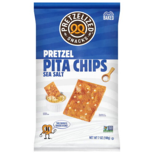 Pretzelized Snacks Pita Chips, Sea Salt, Pretzel