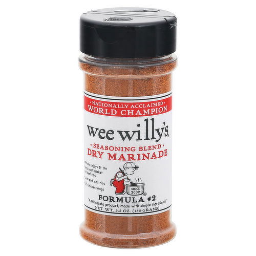 Wee Willy's Dry Marinade, Formula No. 2