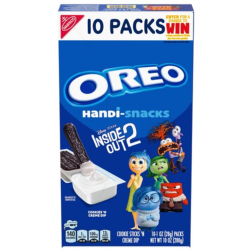 HANDI-SNACKS OREO Cookie Sticks 'N Creme Dip Snack Packs, 10 Snack Packs