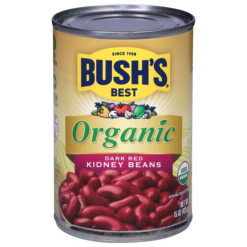 Bush's Best Kidney Beans, Organic, Dark Red