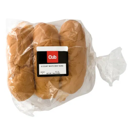 Cub Bakery White Brat Buns