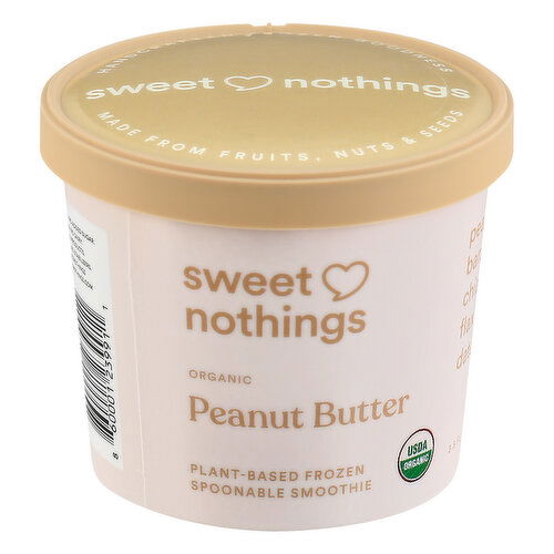 Sweet Nothings Frozen Spoonable Smoothie, Organic, Plant-Based, Peanut Butter
