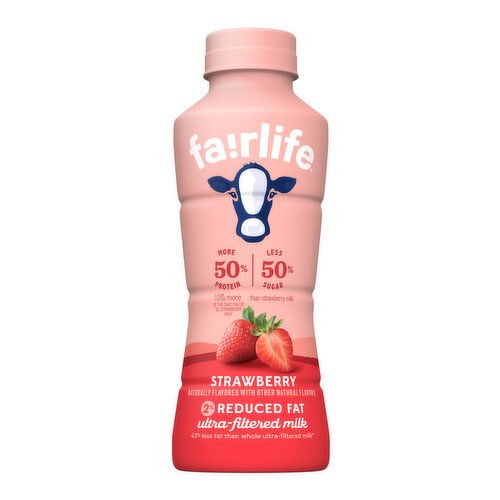 fairlife ® Strawberry 2% Reduced Fat Ultra-Filtered Milk
