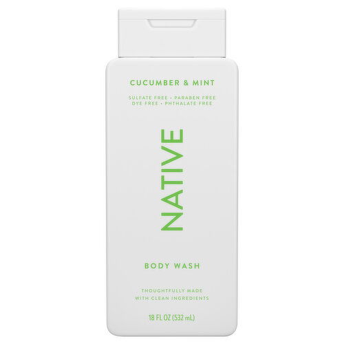 Native Body Wash, Cucumber & Mint
