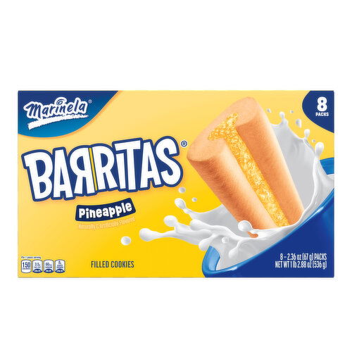 Marinela Barritas Piña Pineapple Filled Cookies, 8 packs, 18.88 oz