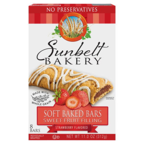 Sunbelt Bakery Soft Baked Bars, Strawberry Flavored