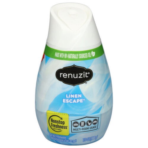 Renuzit Air Freshener, Gel, Nonstop Freshness, Linen Escape