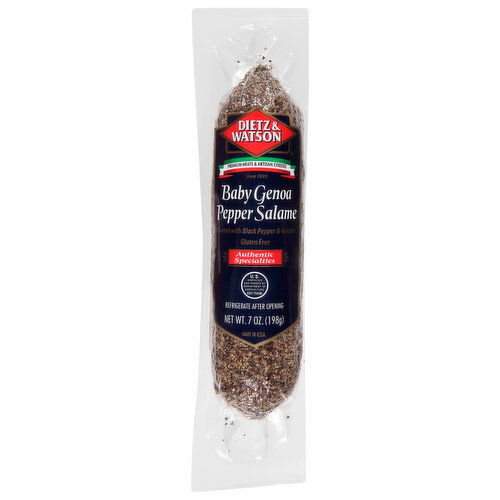 Dietz & Watson Genoa Salame, Pepper, Baby