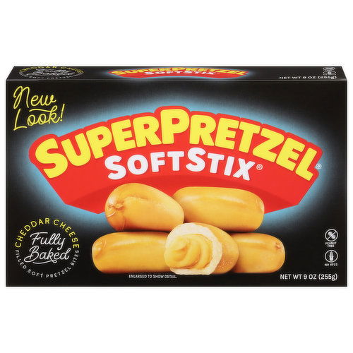 SuperPretzel SoftStix Soft Pretzel Bites, Filled, Cheddar Cheese