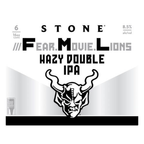 Stone Beer, Hazy Double IPA, Fear.Movie.Lions