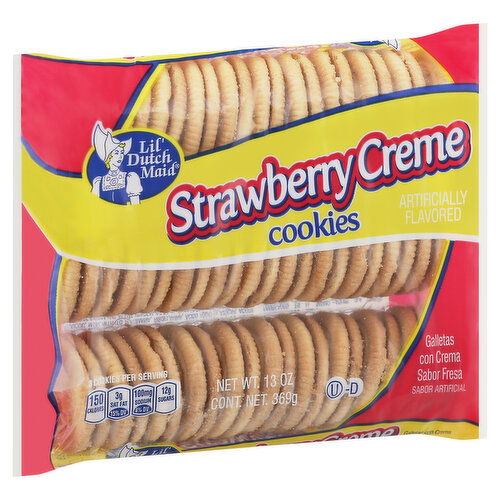 Lil Dutch Maid Cookies, Strawberry Creme
