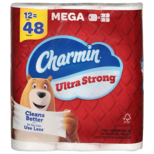 Charmin Ultra Strong Bathroom Tissue, 2-Ply, Mega