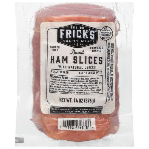 Frick's Ham Slices, Biscuit, Hardwood Smoked