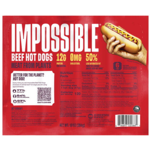 Impossible Hot Dogs, Beef