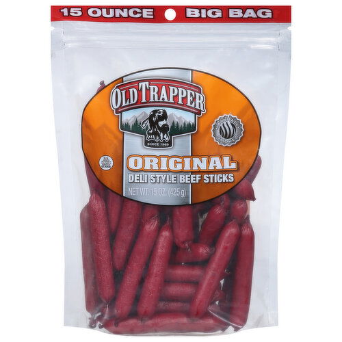 Old Trapper Beef Sticks, Deli Style, Original