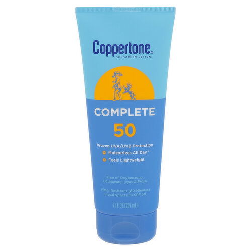 Coppertone Complete Sunscreen, Lotion, Broad Spectrum SPF 50