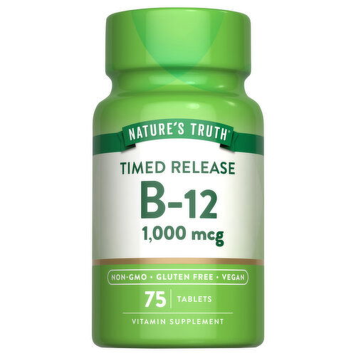 Nature's Truth B-12, Timed Released, 1000 mcg, Tablets