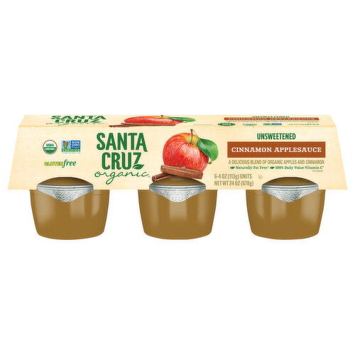 Santa Cruz Organic Applesauce, Cinnamon, Unsweetened