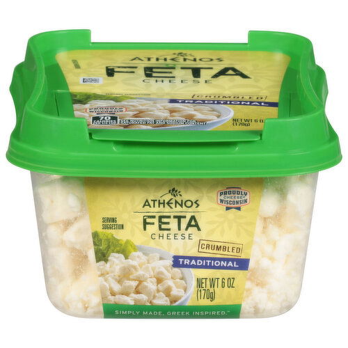 Athenos Cheese, Feta, Traditional, Crumbled