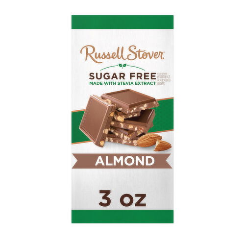 Russell Stover sugar free Sugar Free Almond Chocolate Candy Bar
