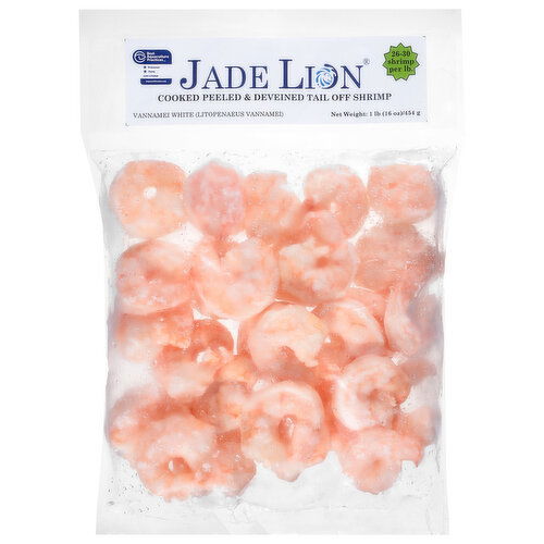 Jade Lion Cooked Peeled & Deveined Tail Off Shrimp