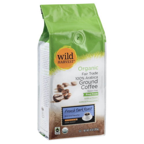 Wild Harvest Coffee, Ground, Dark Roast, French Dark Roast