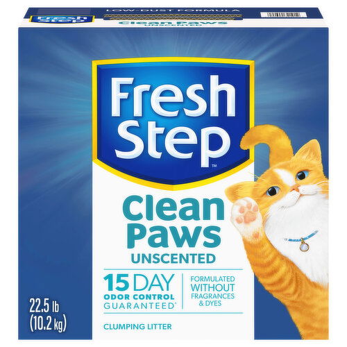 Fresh Step Clean Paws Clumping Litter, Unscented